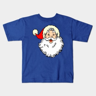 Merry Christmas Old Santa Face Kids T-Shirt